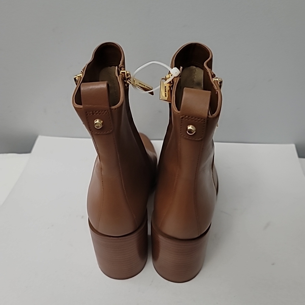 Michael Kors Luggage Regan Mid Heeled Ankle Boots - Picture 7 of 11